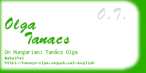 olga tanacs business card